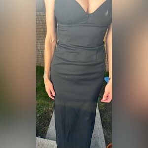 The Perfect Black Dress Runway Collection Vintage Nicole Miller Black Gown size0